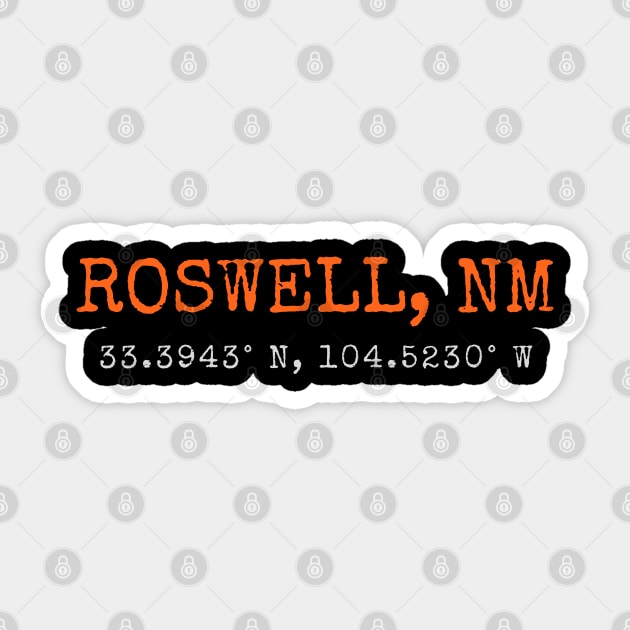 Roswell New Mexico - Alien UFO Crash Sticker by Paranormalshirts